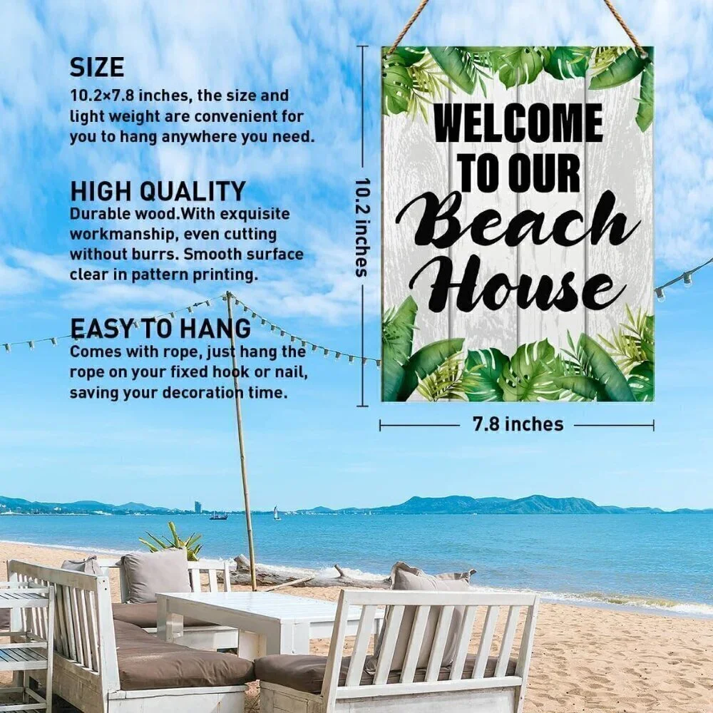 Welcome to our beach house Wall Decor / BRAND NEW - SEALED